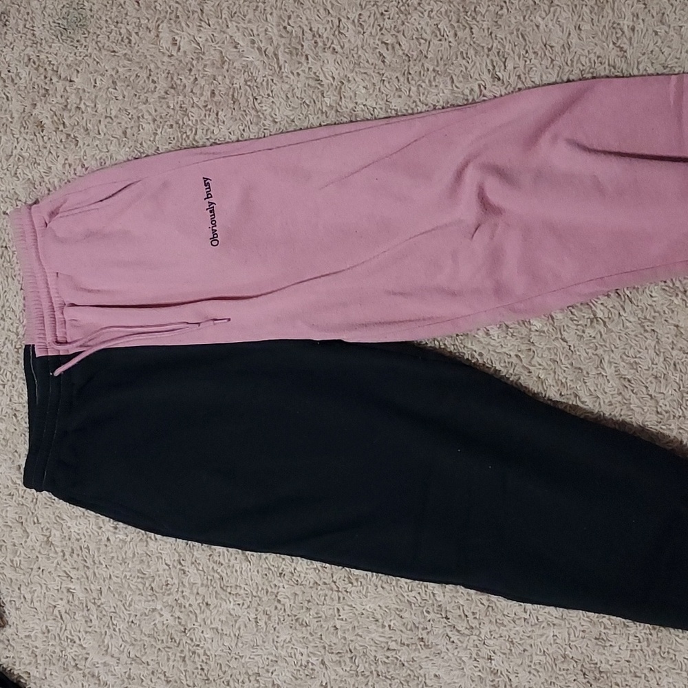 Split color sweat pants